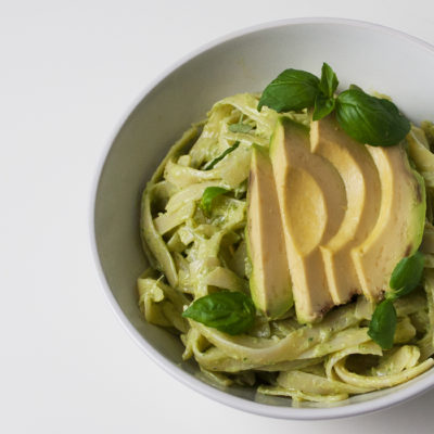 creamy basil avocado pasta