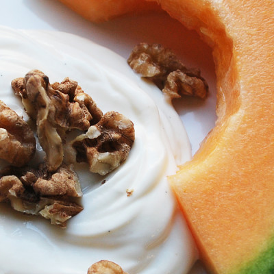 Cantaloupe Yogurt Breakfast