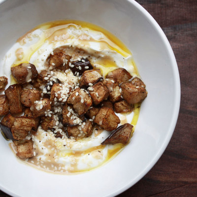 Roasted Eggplant Skyr Bowl