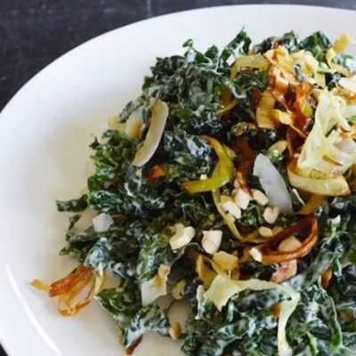 Shredded Coconut Kale Salad