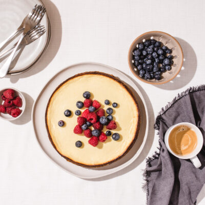 Cheesecake w/ Coconut-Almond Crust