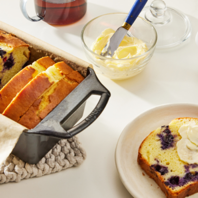 lemon blueberry skyr poundcake