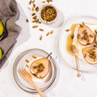 Baked Pears over Vanilla Skyr